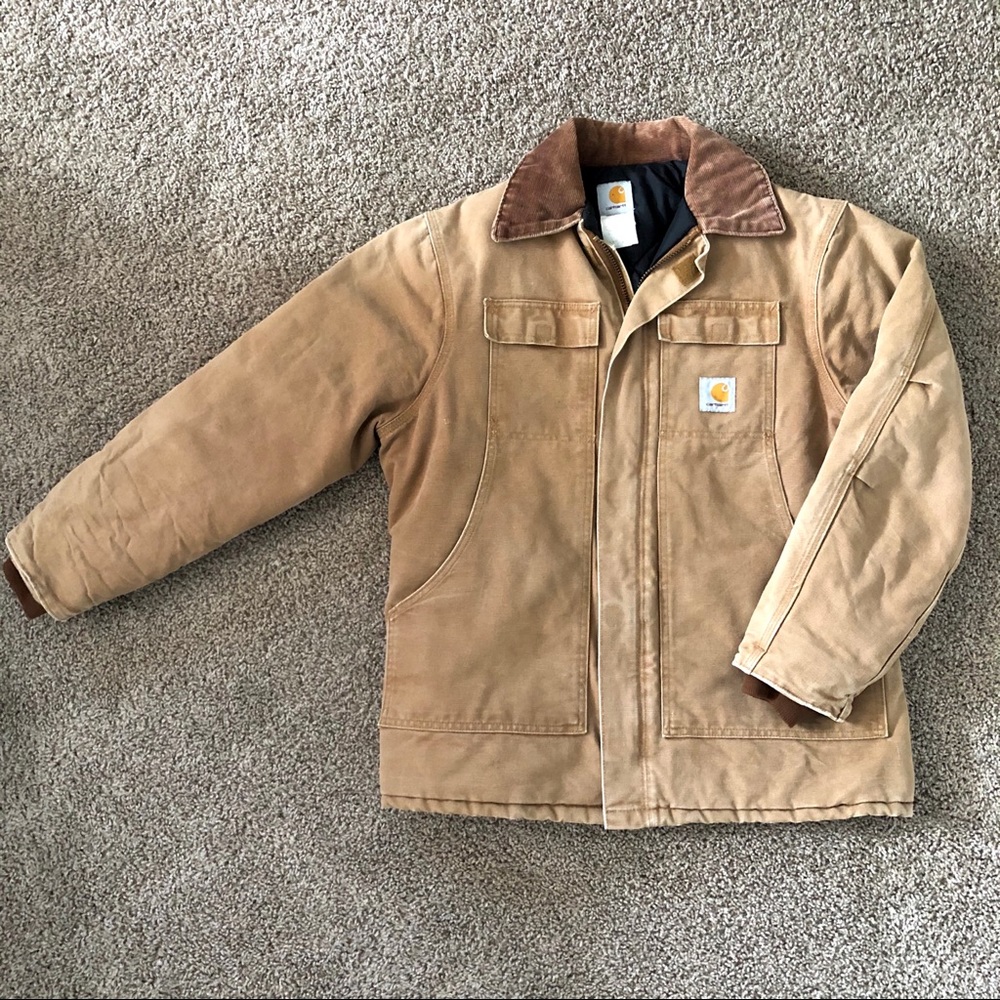 Carhartt Khaki Work Jacket w/Pockets Mens Size 42
